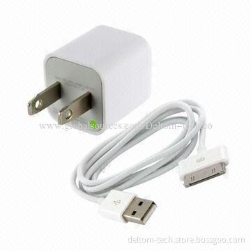 Standard Mobile Phone Charger with Cable for iPhone 4, Camping, Short-circuit Protection